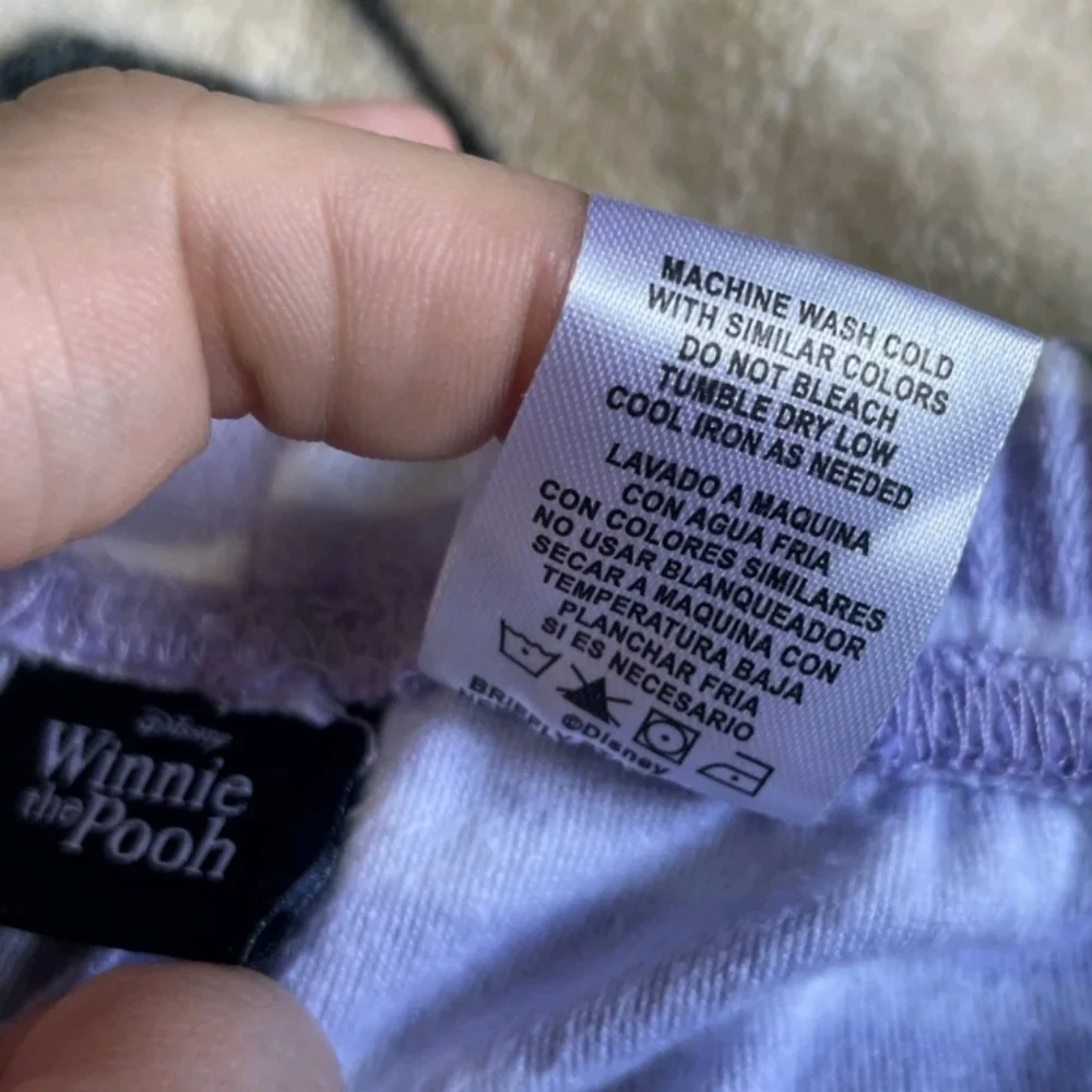 Disney Winnie The Pooh Size Large Purple Striped Pajama Pants Very Soft - Picture 3 of 11